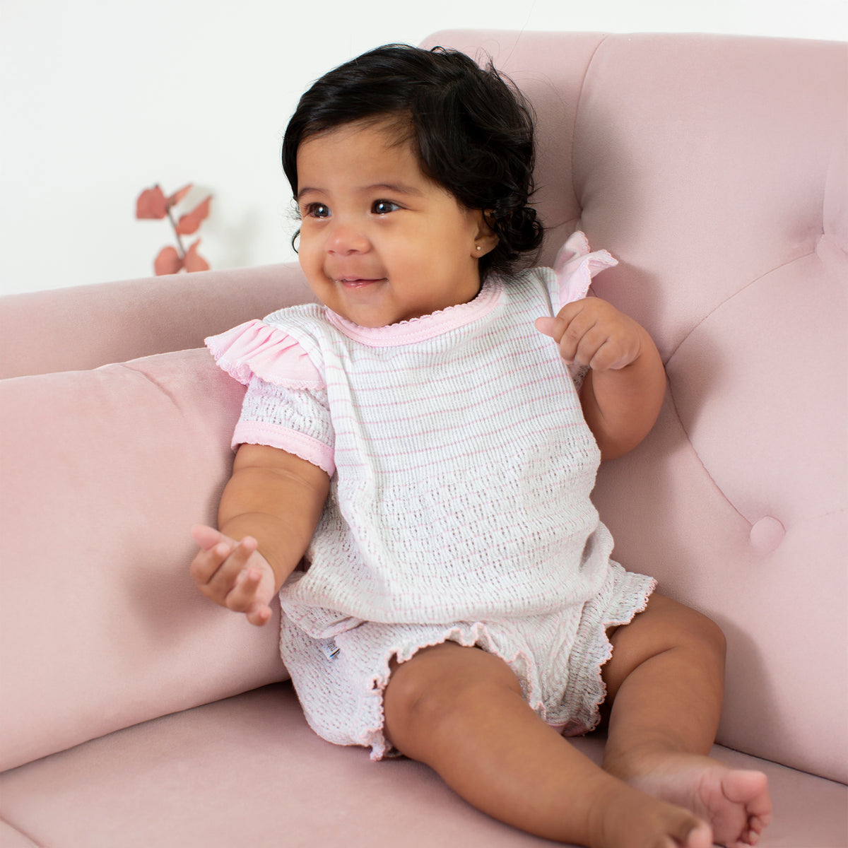 PatyKnit™ Bubble with Ruffle Shoulder Trim
