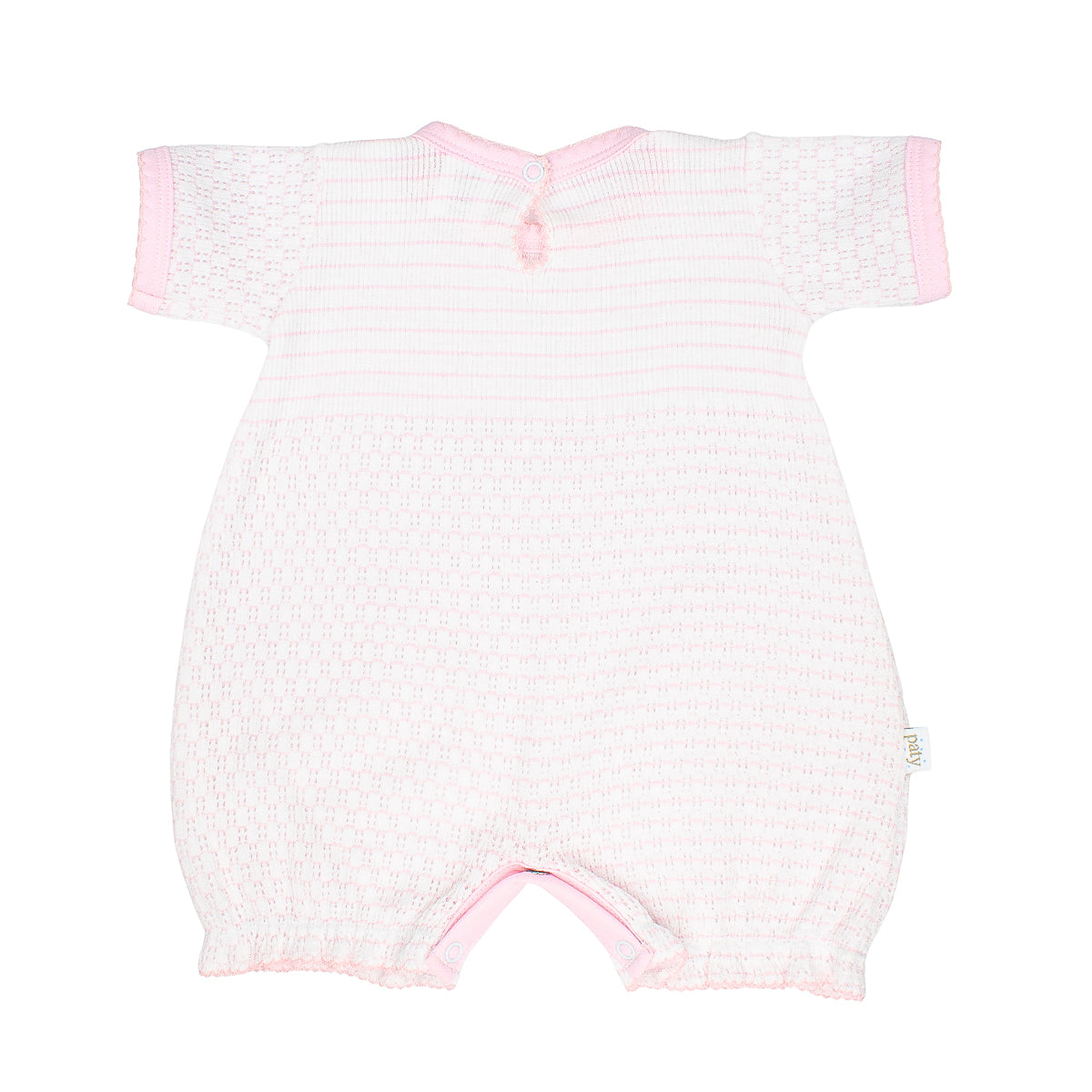 PatyKnit™ Pinstripe Bubble with Ruffle Hem and Pima Trim