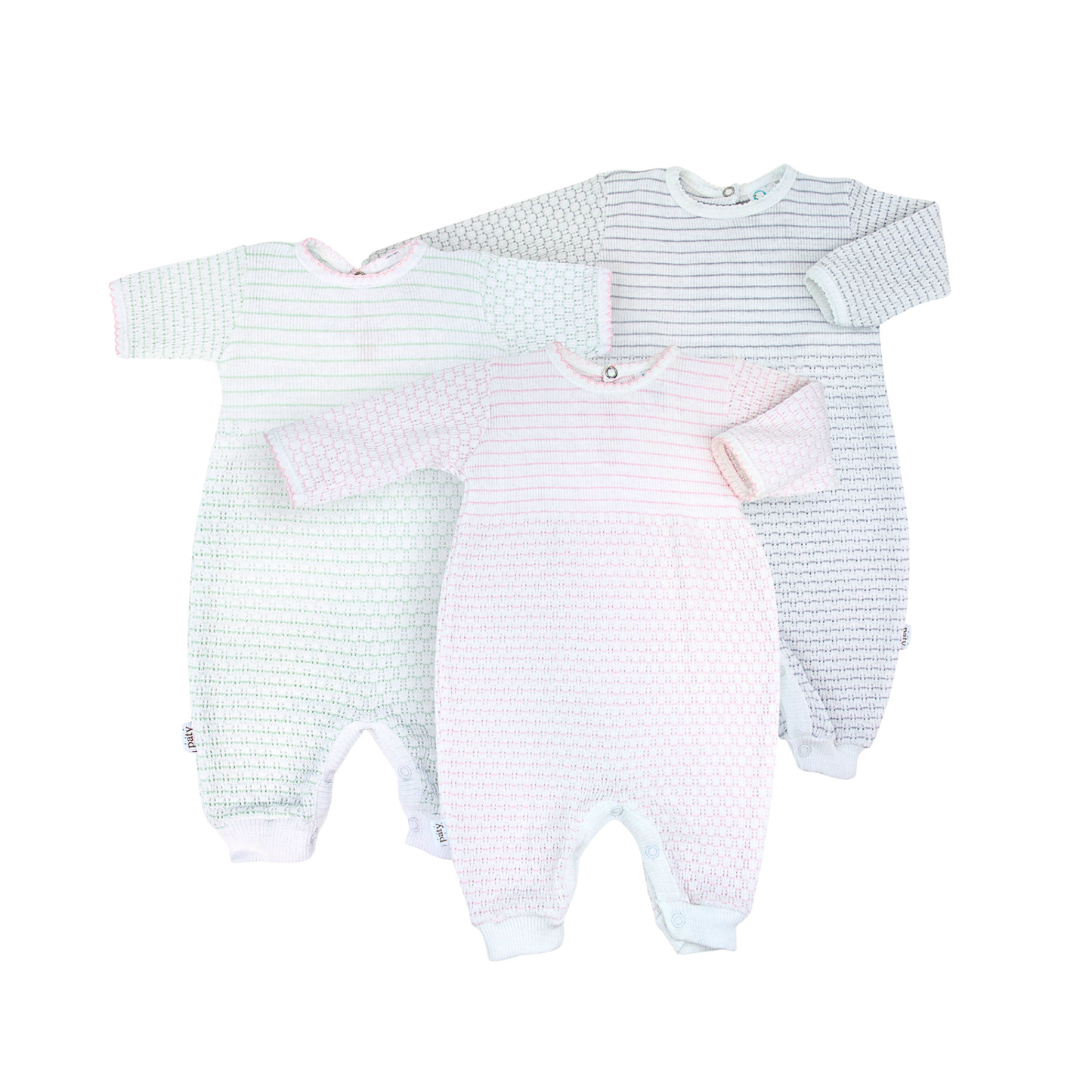 Paty Knit Pinstripe Romper