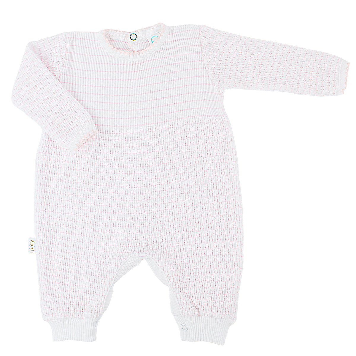 PatyKnit™ Pinstripe Romper