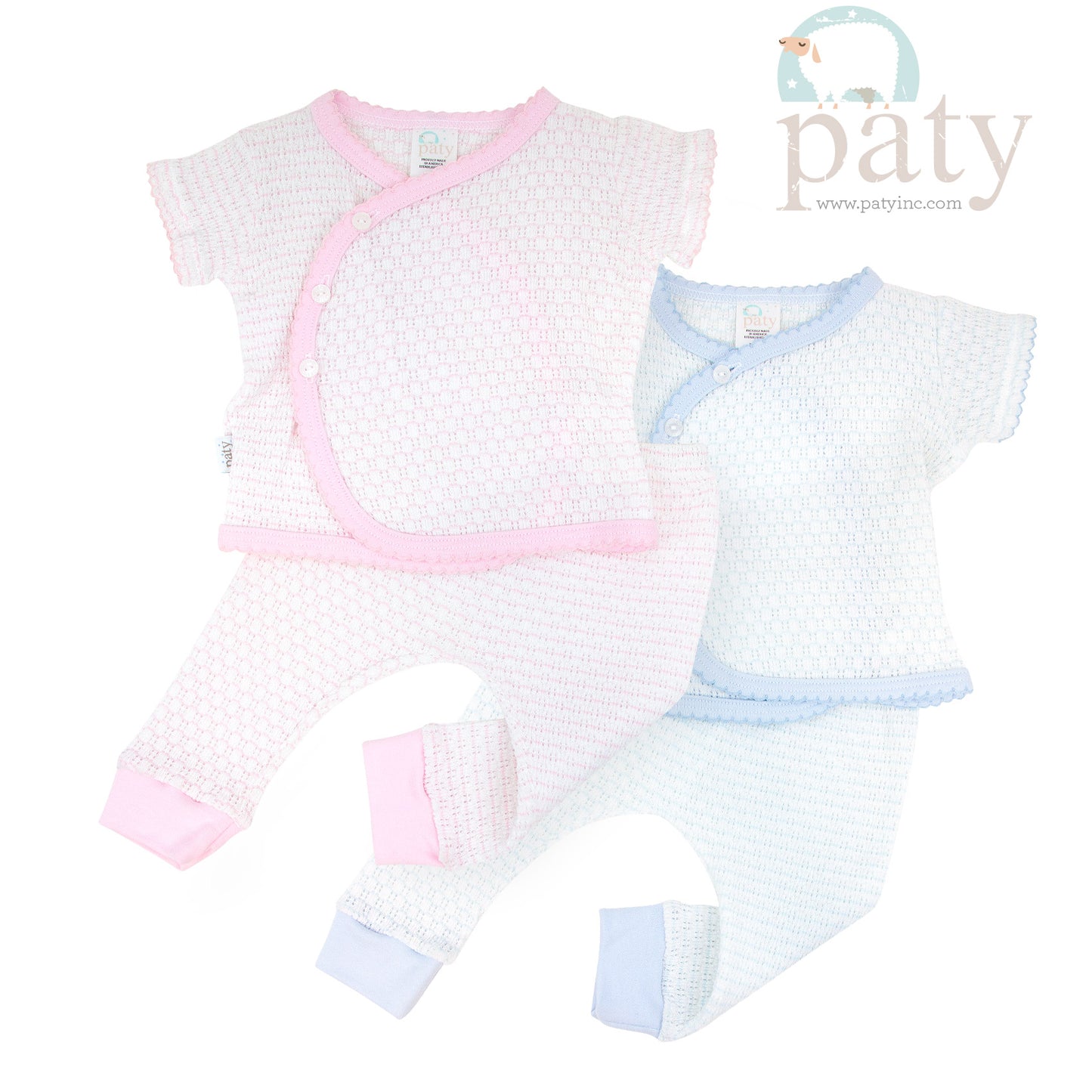 Pinstripe Short Sleeve 2 PC Set Knit