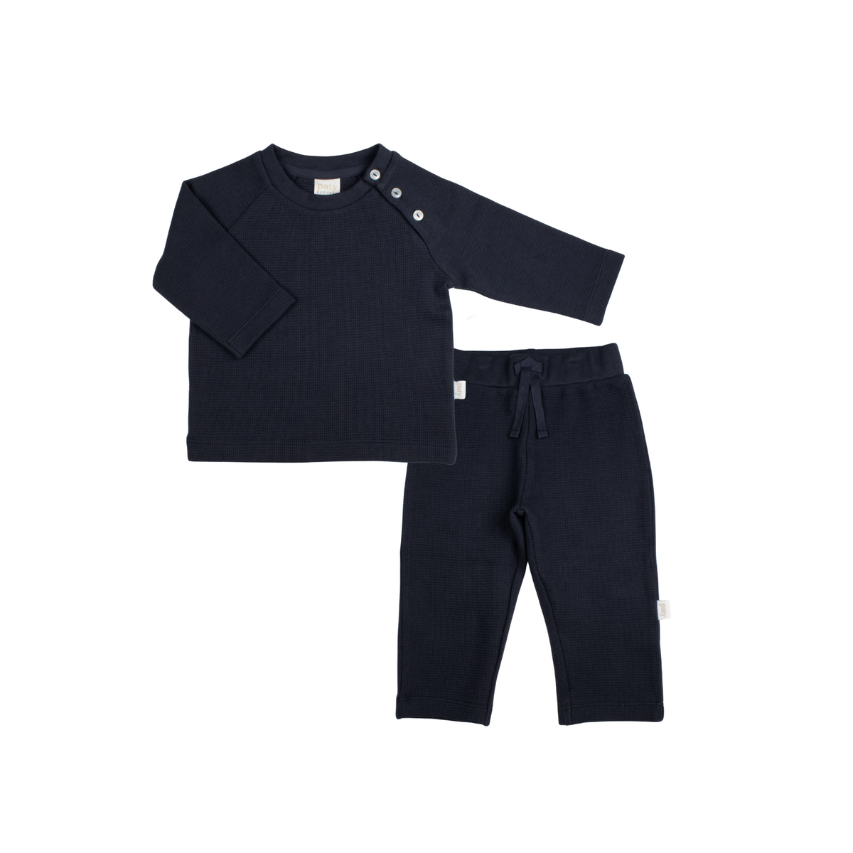 Organic Cotton Boys Waffle Knit Lounge Set