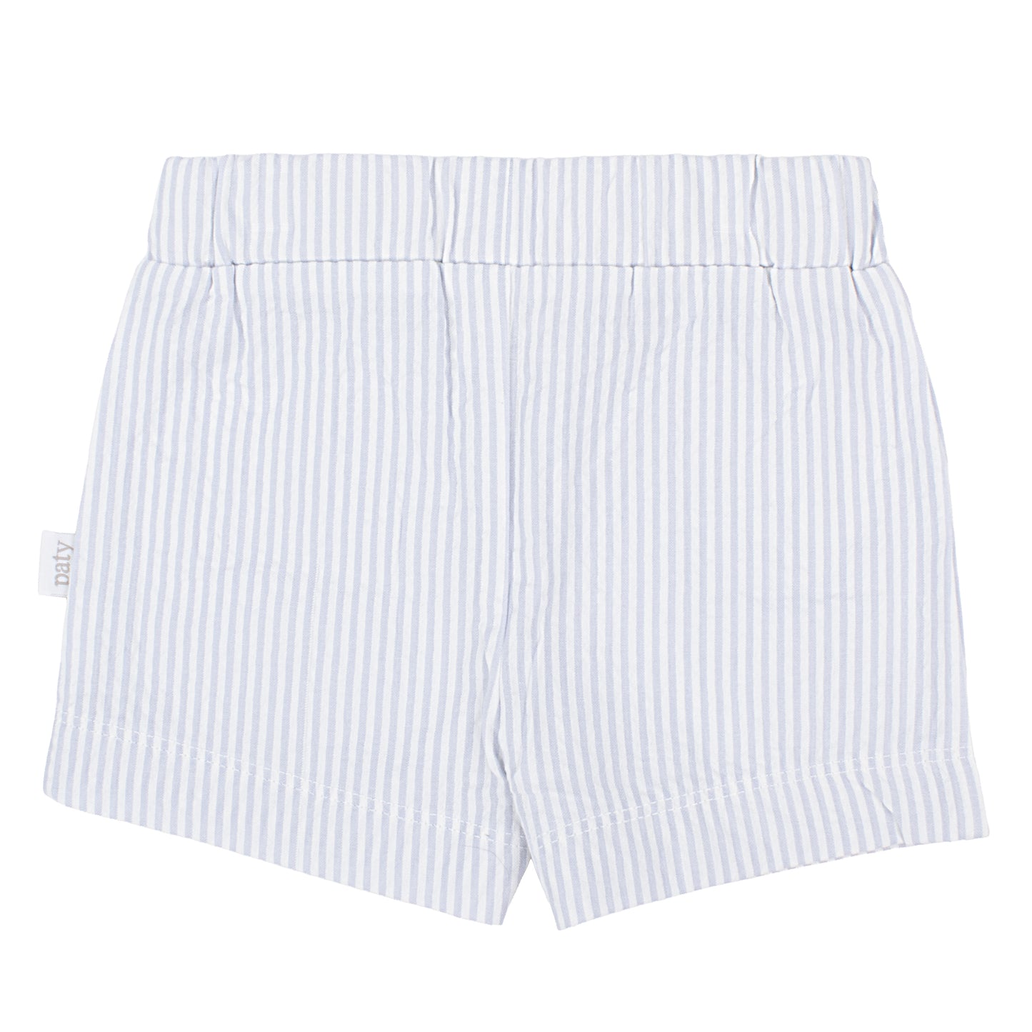 Paty Organic Cotton Baby Boy Set with Peter Pan Collar Shirt and Stripe Shorts