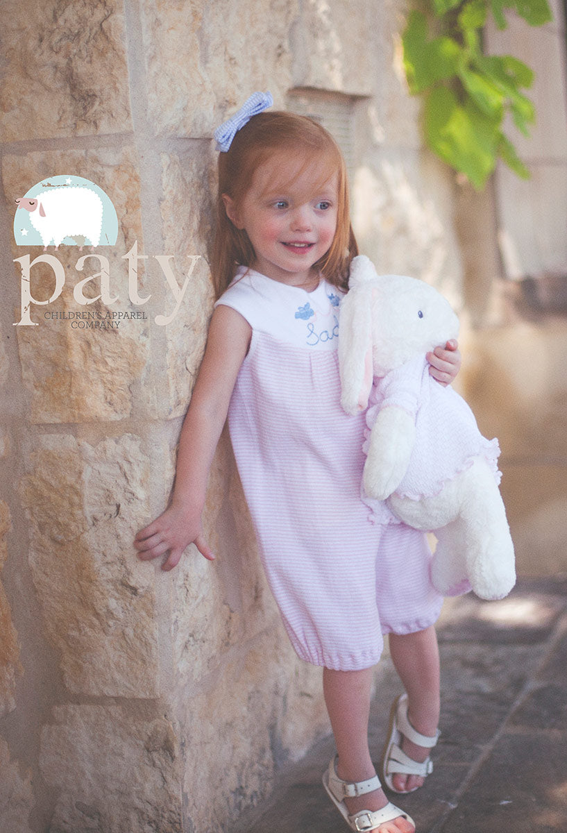 Paty Rib Knit Girls Sleeveless Shortall