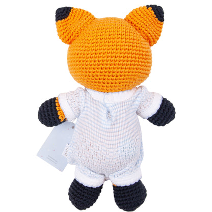 13" Paty Pal Medium Crocheted Fox, Bubble