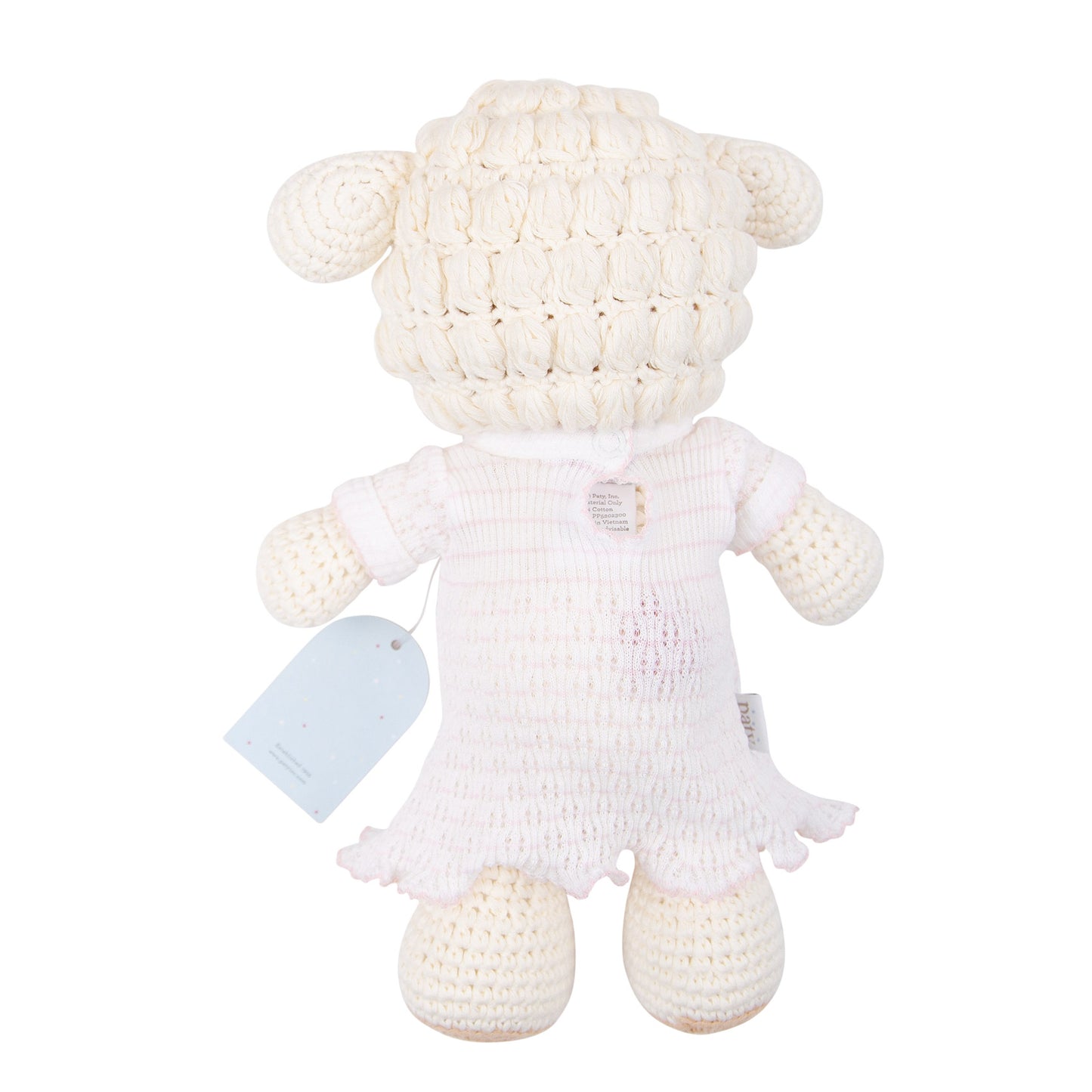 13" Paty Pal Medium Crochet Lamb - Dress