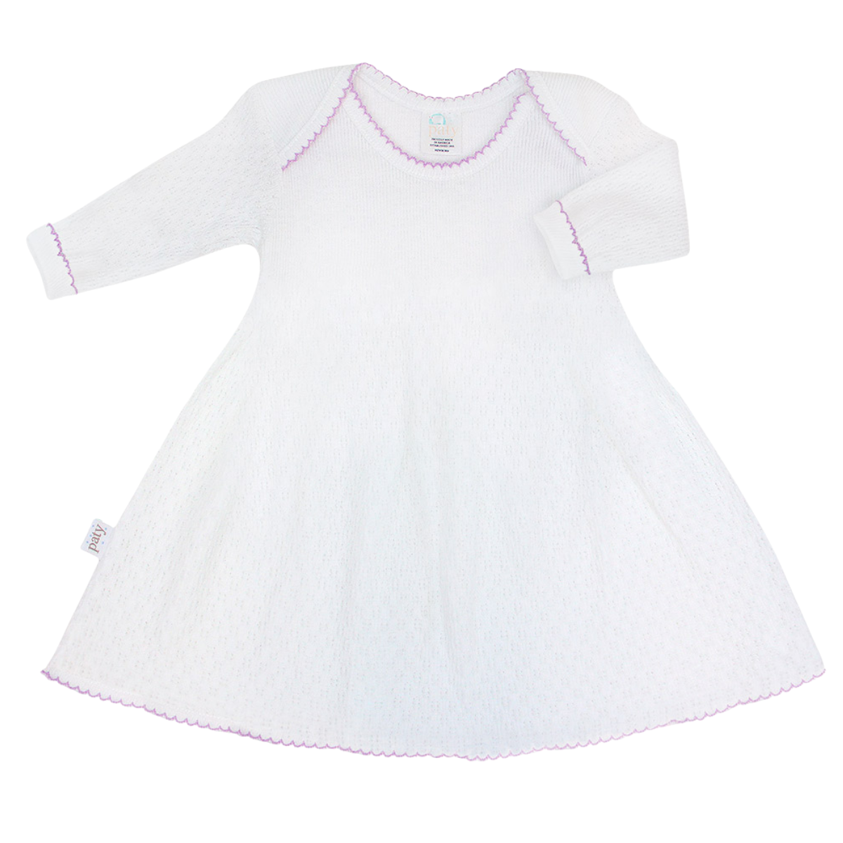 Monogrammed White Lap Shoulder Dress #MG100