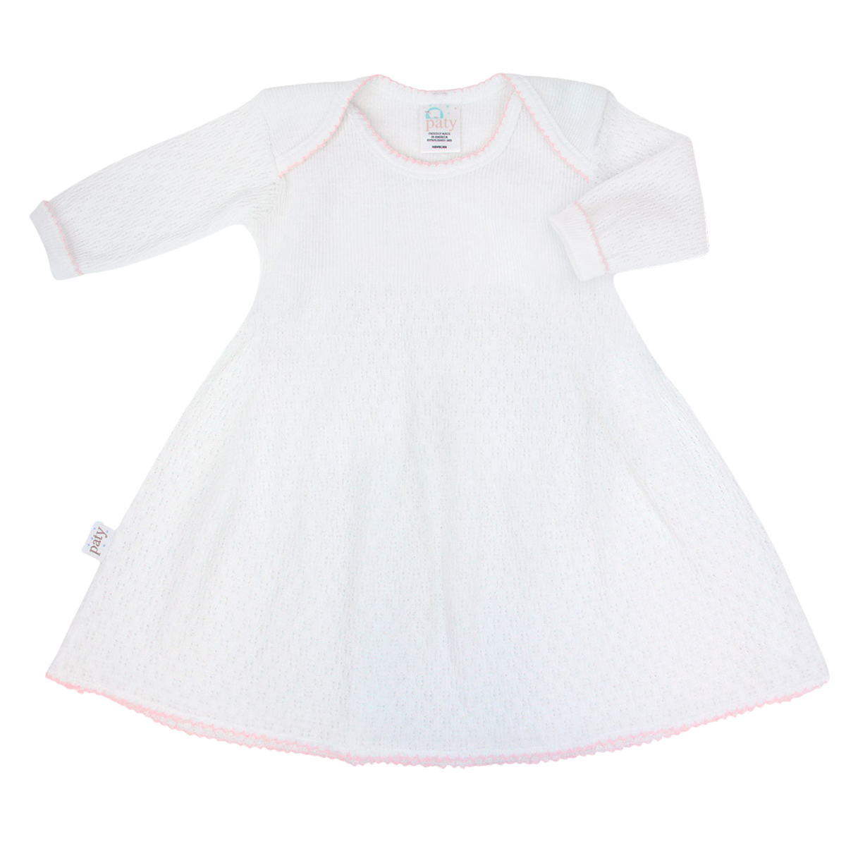Monogrammed White Lap Shoulder Dress #MG100