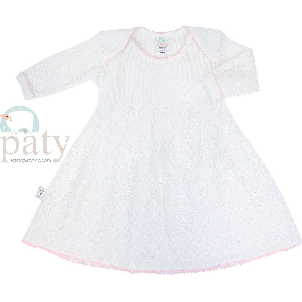 Monogrammed White Lap Shoulder Dress #MG100