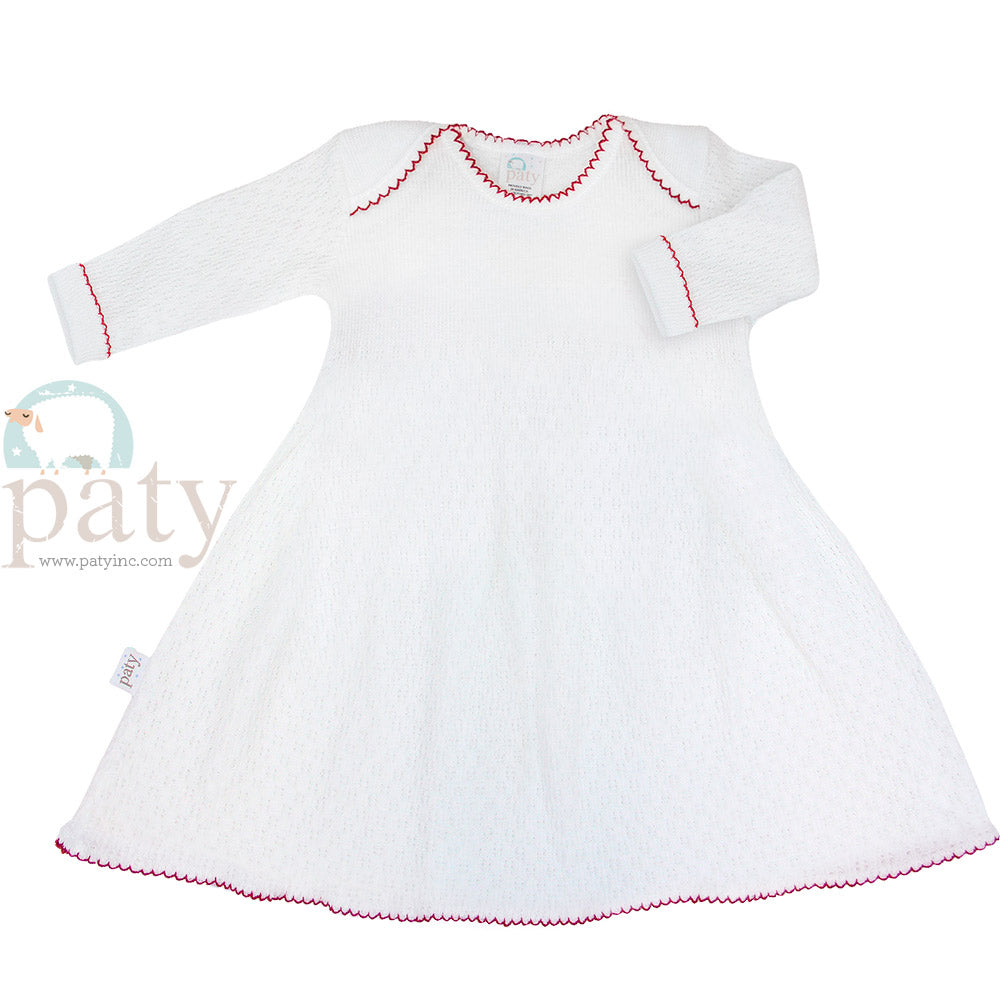 Monogrammed White Lap Shoulder Dress #MG100