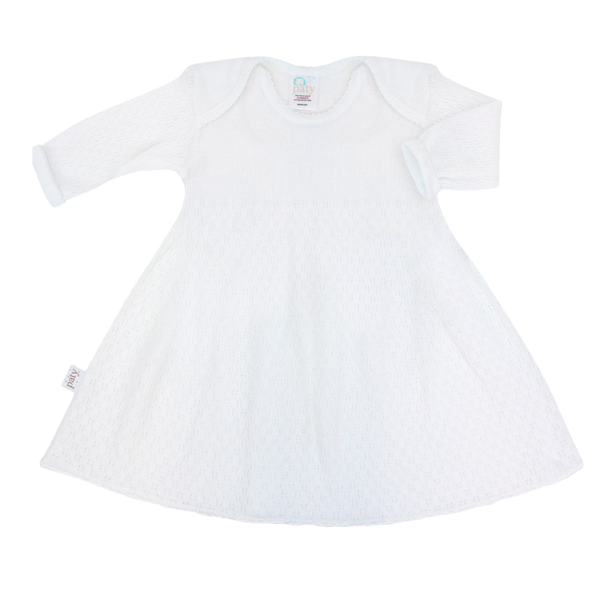 Monogrammed White Lap Shoulder Dress #MG100