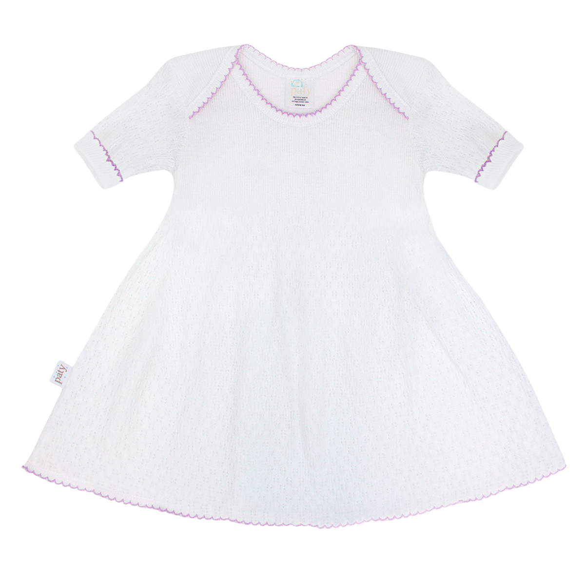 Monogrammed White Lap Shoulder Dress #MG100