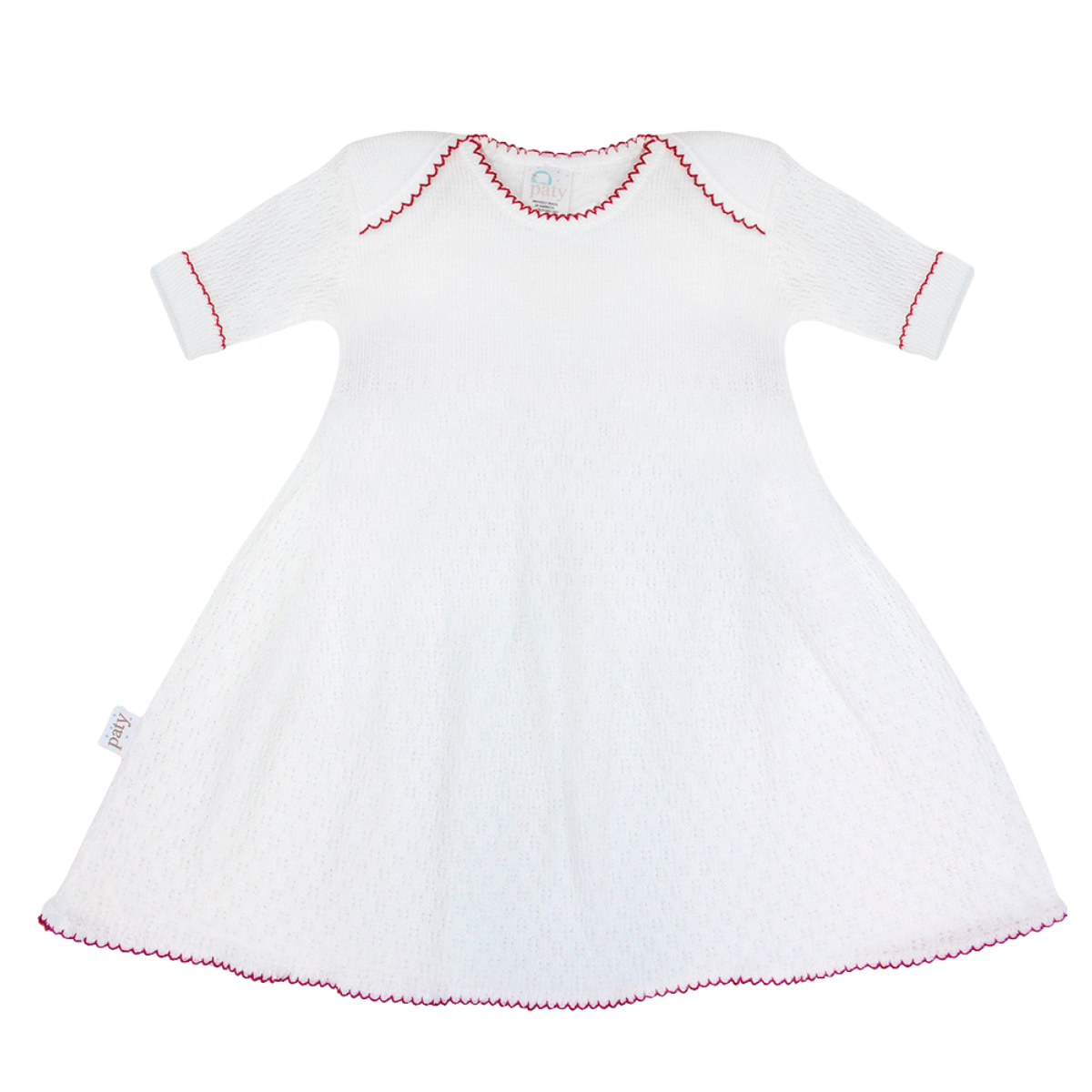 Monogrammed White Lap Shoulder Dress #MG100