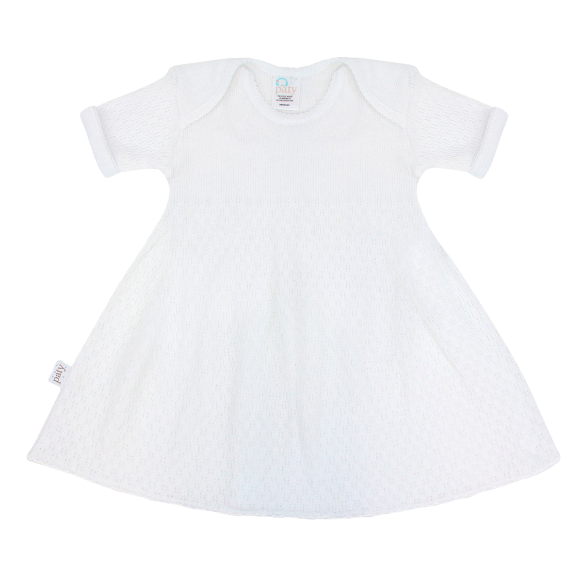 Monogrammed White Lap Shoulder Dress #MG100
