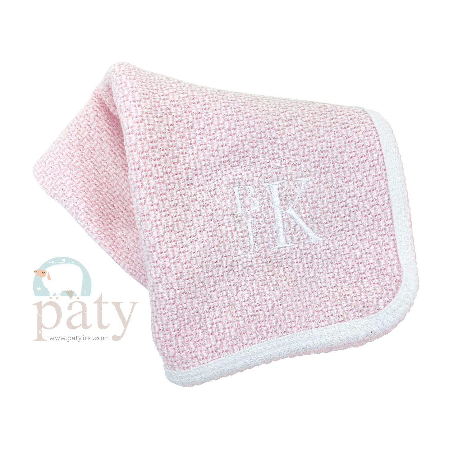 Monogrammed Solid Color Paty Blanket