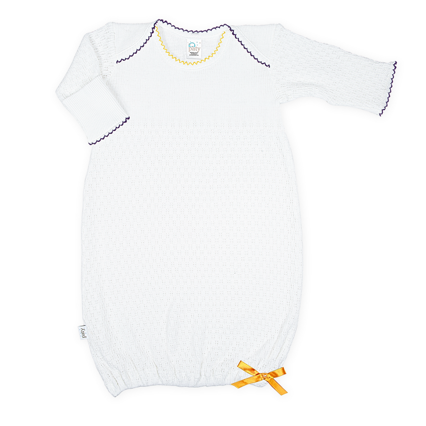 Paty Knit Overlap Shoulder Gown #115