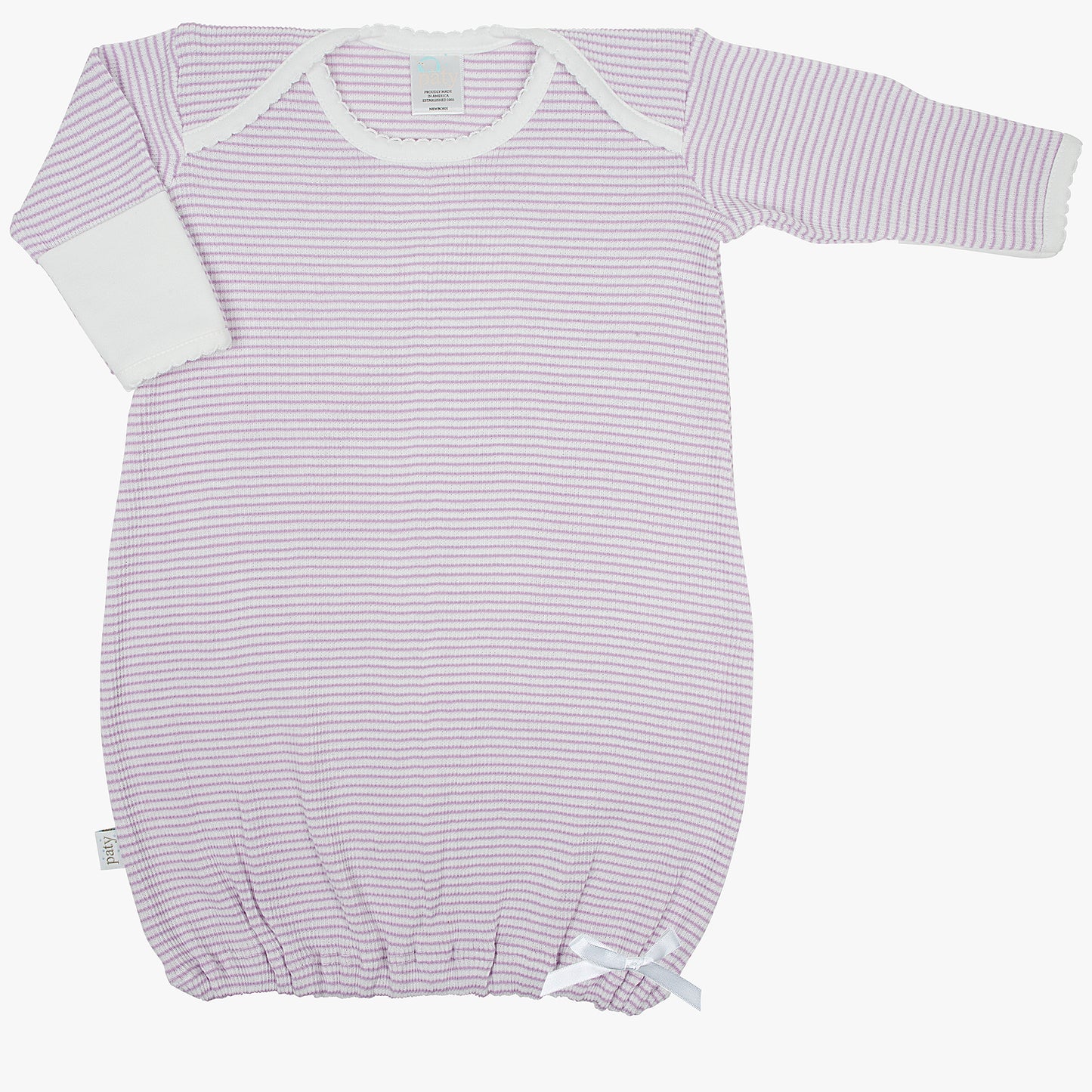 LS Rib Knit Lap Shoulder Gown #RB1501