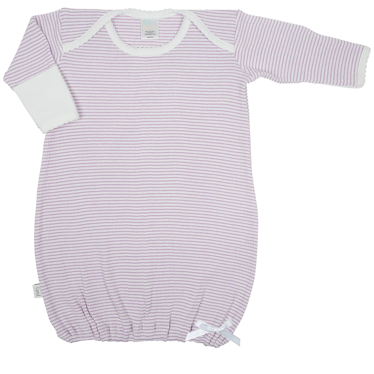 Rib Knit Overlap Shoulder Gown