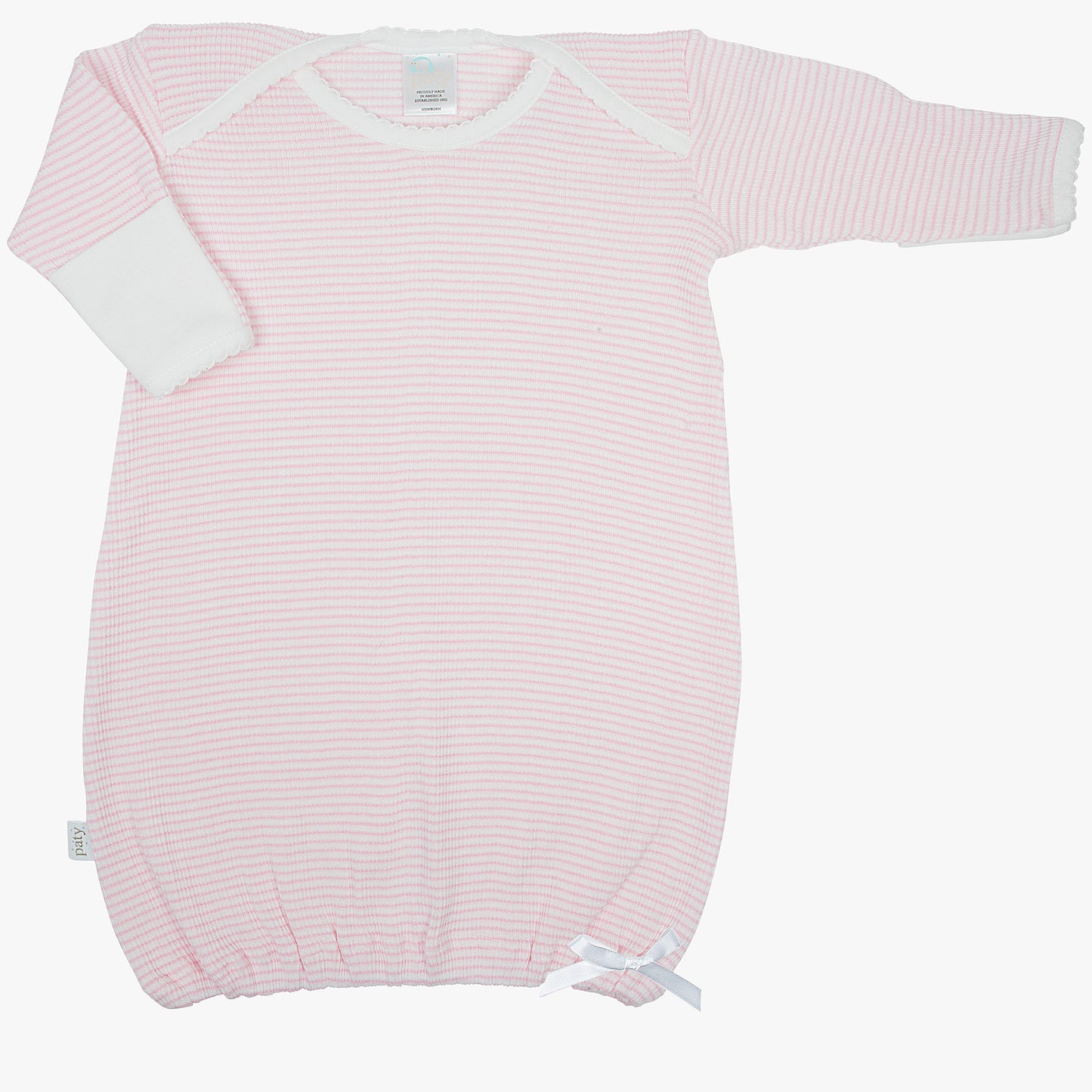 LS Rib Knit Lap Shoulder Gown #RB1501