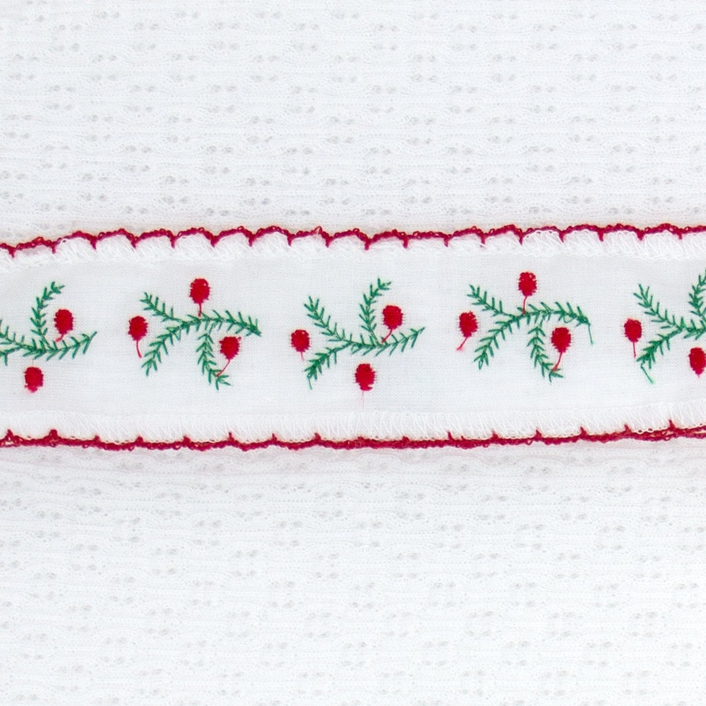 Paty Knit Bonnet with Swiss Pine Embroidery