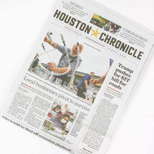 Paty on Houston Chronicle front page