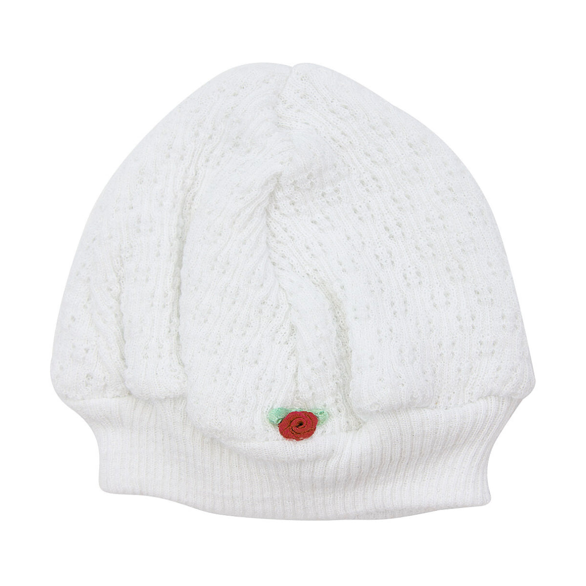 Paty Knit Beanie with Rosette #105R