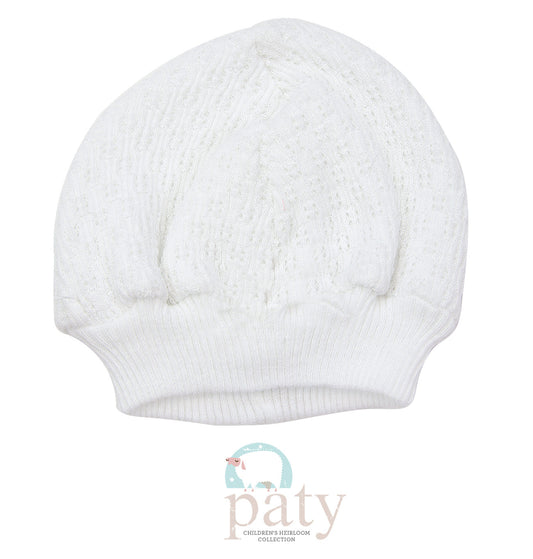 White Beanie Cap without Bow