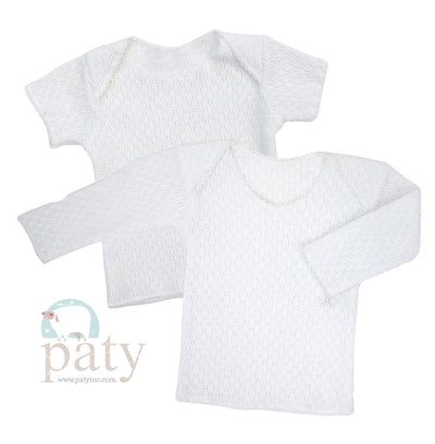 Paty Knit Lap Shoulder Diaper Shirt #106SS #106LS