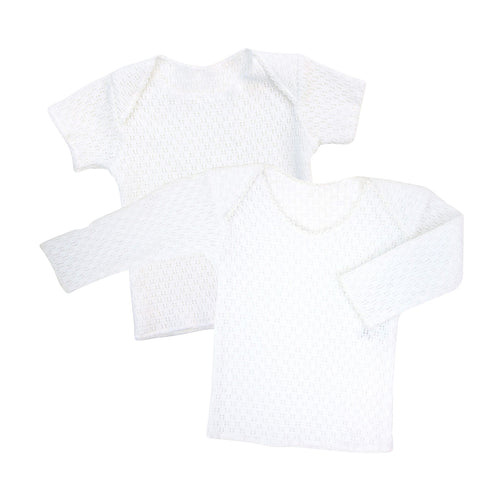 Paty Knit Lap Shoulder Diaper Shirt #106SS #106LS