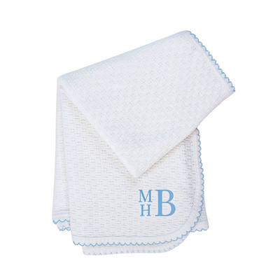 Block Style Monogrammed Swaddle Blanket