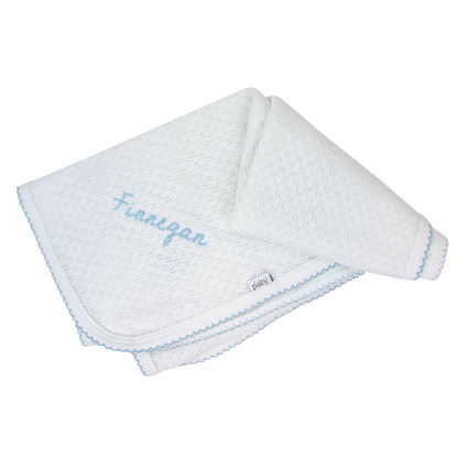Block Style Monogrammed Swaddle Blanket