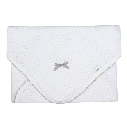 Paty Knit Receiving/Swaddle Blanket #107