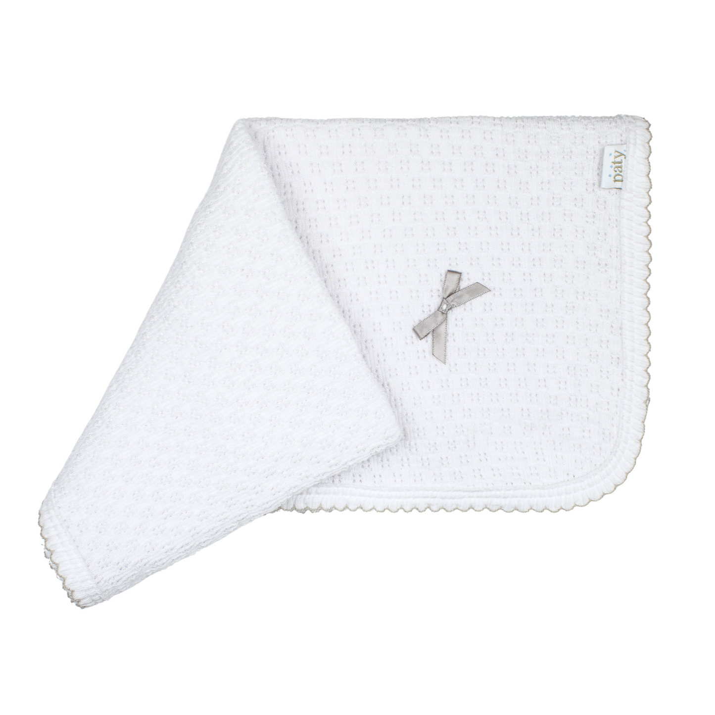 Paty Knit Receiving/Swaddle Blanket #107