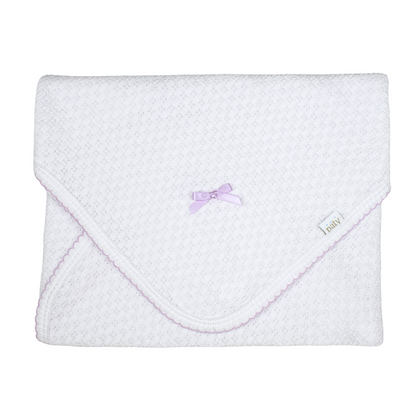 Paty Knit Receiving/Swaddle Blanket #107