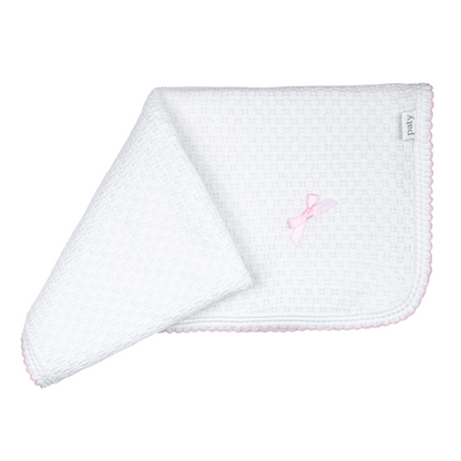 Paty Knit Receiving/Swaddle Blanket #107