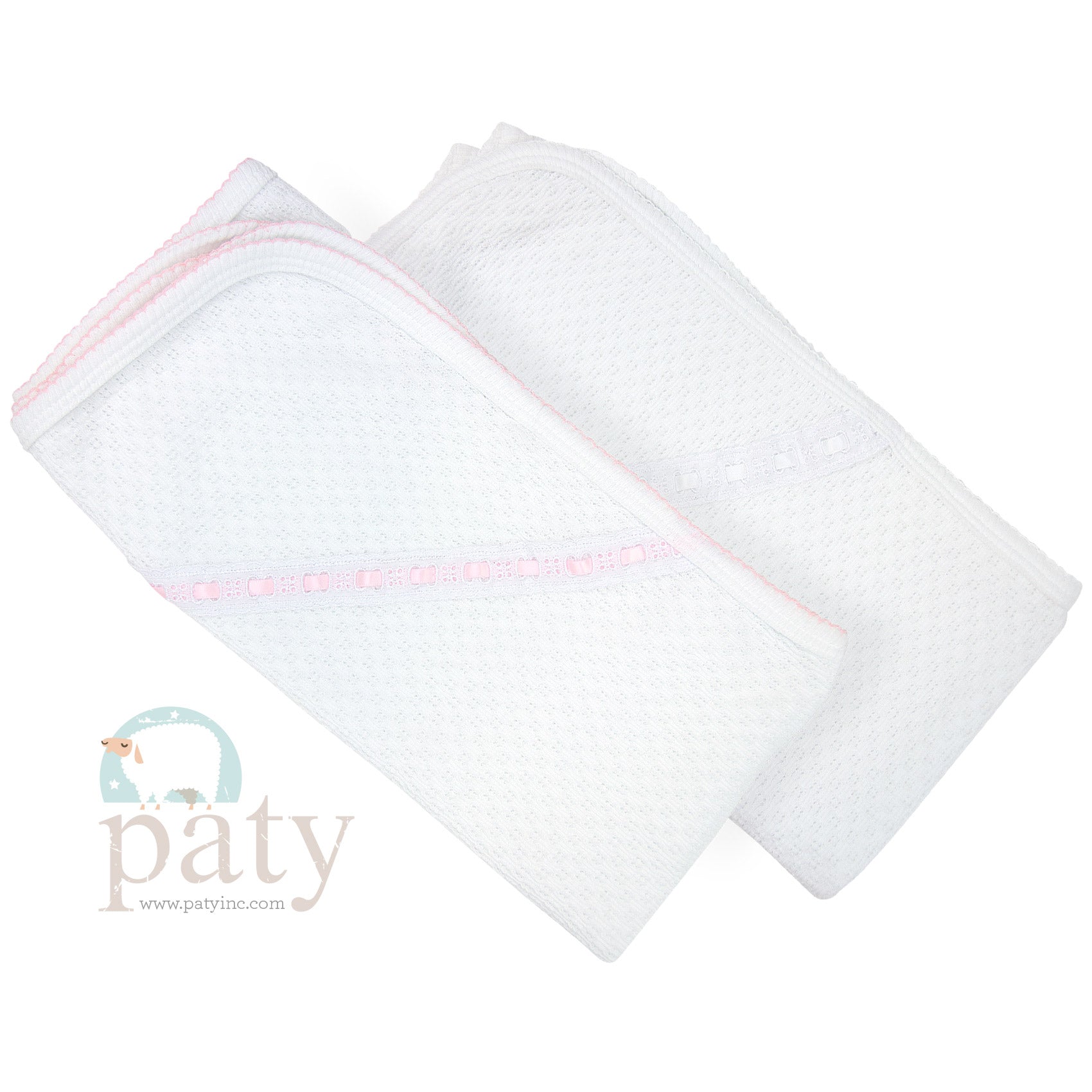 Swaddle Blanket with Eyelet Trim