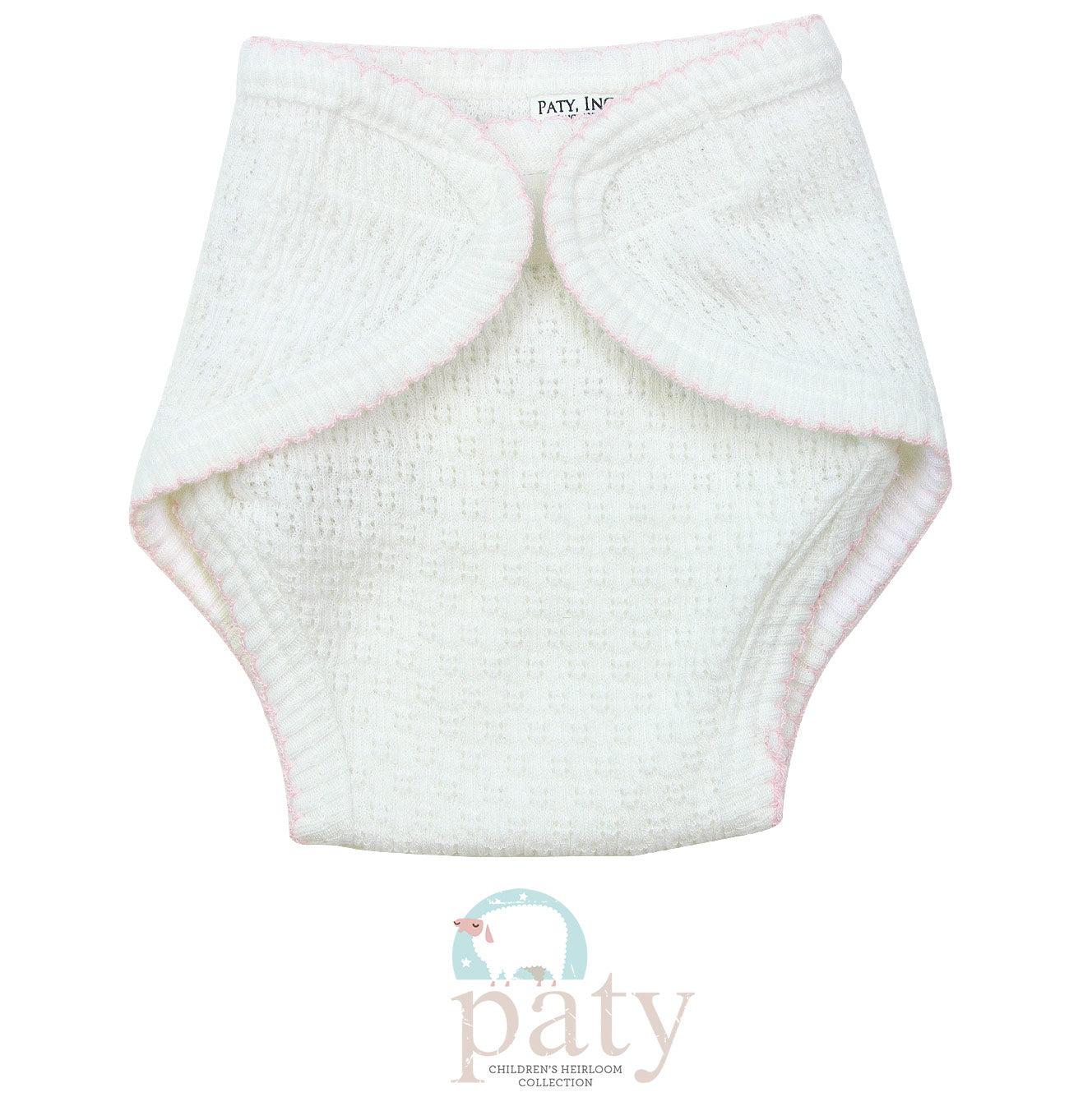 White Diaper Cover with Velcro Closures