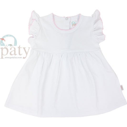 White / Pink Stripe Dress