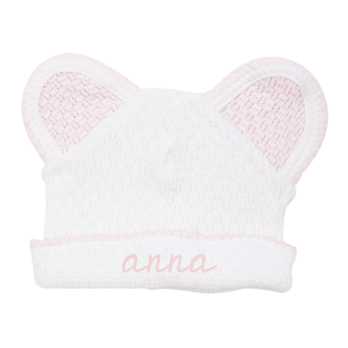 Paty Knit Monogrammed Bear Beanie