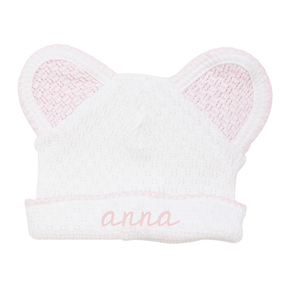 Paty Knit Monogrammed Bear Beanie