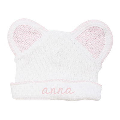 Paty Knit Monogrammed Bear Beanie