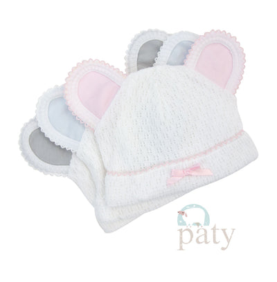 White Bear Cap w/ Cotton Trim Options #114J