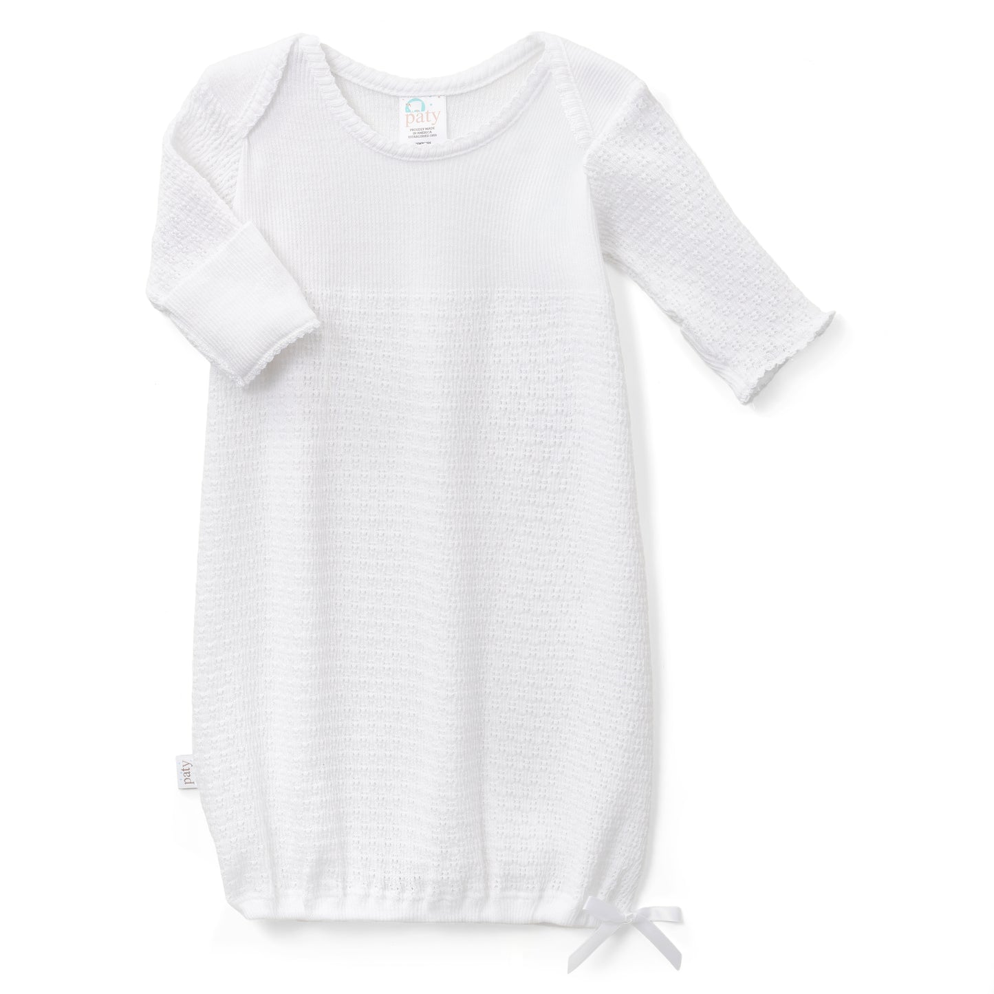 Paty Knit Overlap Shoulder Gown