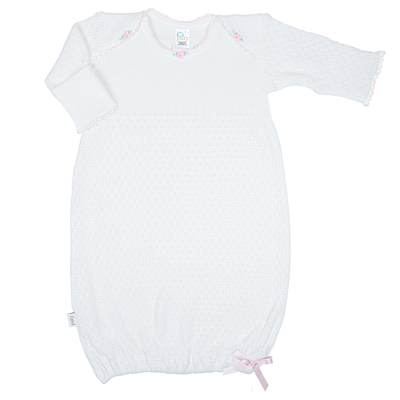 Paty Knit Overlap Shoulder Gown (with Rosettes)