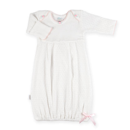 PatyPort™ Pleated Overlap Gown with Rosettes