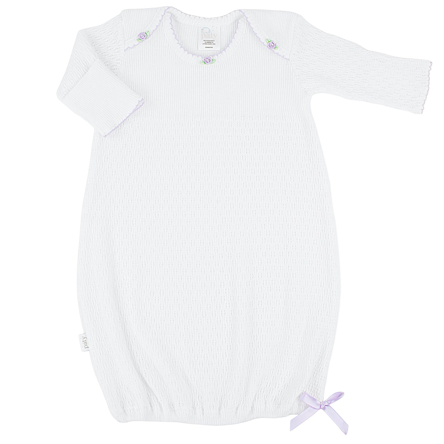 Overlap Shoulder Gown with Rosettes