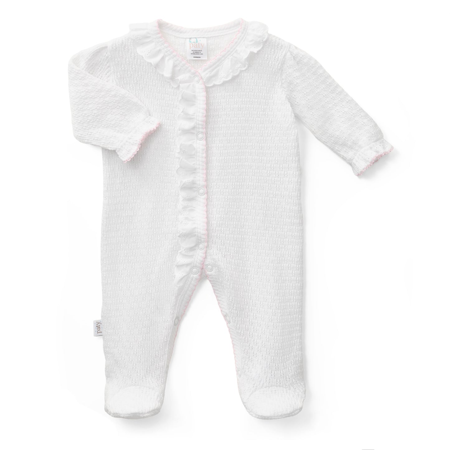 Paty Knit Eyelet Footie