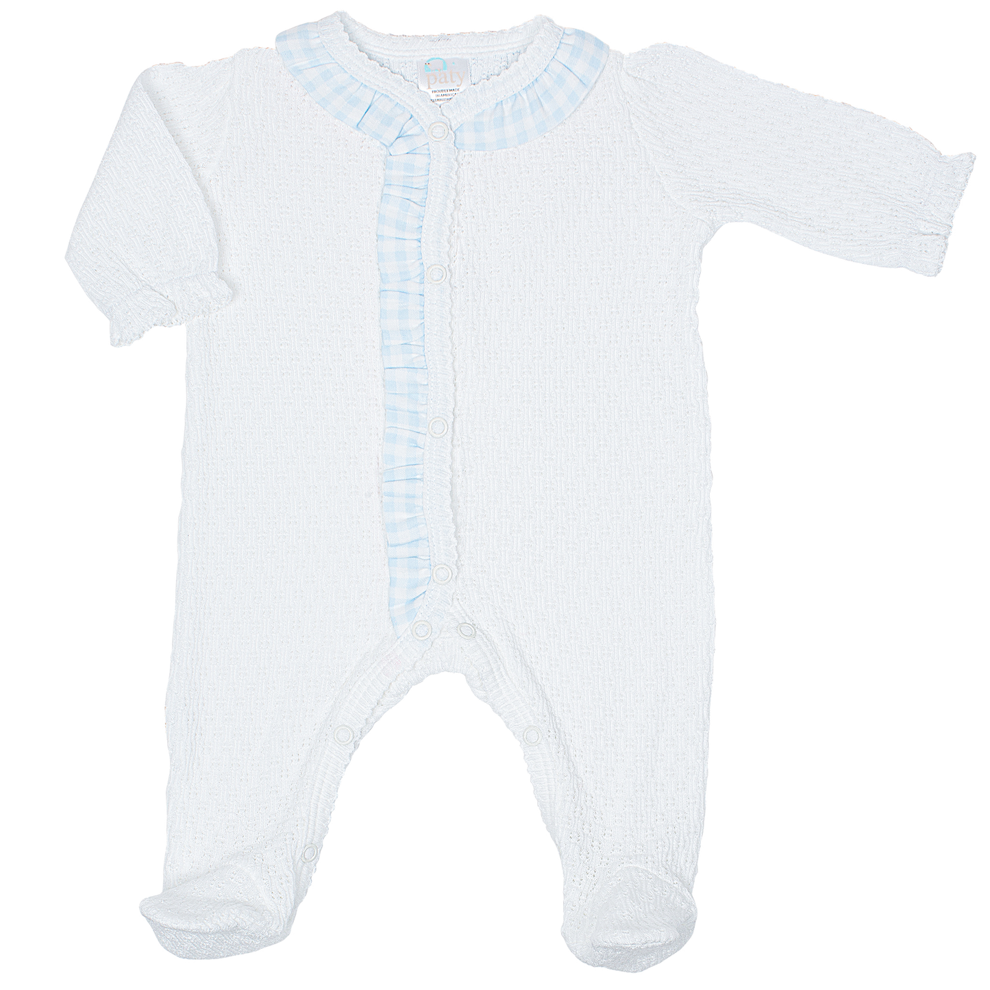 Paty Knit Footie with Ruffle #117GHM