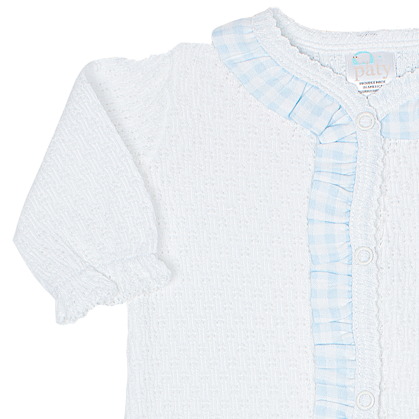 Paty Knit Footie with Ruffle #117GHM