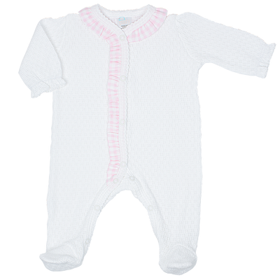 Paty Knit Footie with Ruffle #117GHM